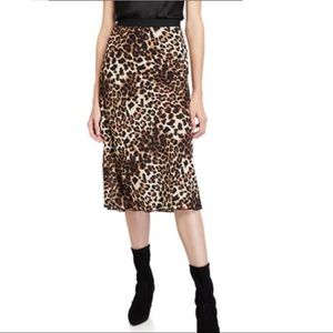 NWT Leopard Print Midi Skirt